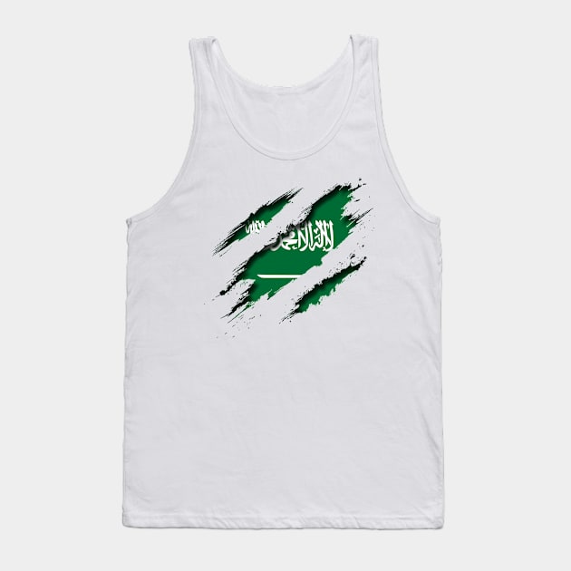 Saudi Arabia Shredding Tank Top by blackcheetah